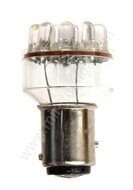 Лампа светодиодная 24V 5W с цоколем красная (15 диодов)