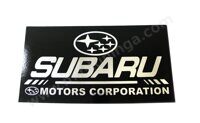 Вставка в номер табличка SUBARU хром черная
