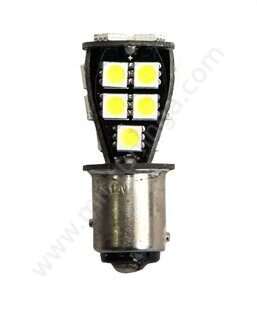 Лампа светодиодная 12V 21/5w с цоколем большая белая овал (1157-18 SMD диодов)