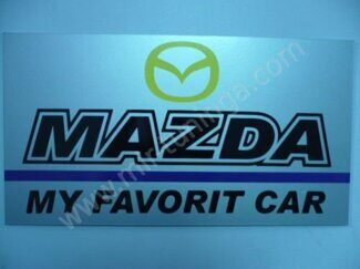 Вставка в номер табличка MAZDA с полосой серебристая