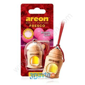 Ароматизатор подвесной бутылочка в дереве AREON FRESCO Bubble Gum