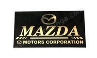 Вставка в номер табличка MAZDA золото черная