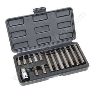 Набор вставок 15предметов АвтоДело 1/2" TORX с отверстием