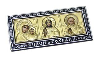Иконка автомобильная 3-ая маленькая на скотче в ризе золото min5