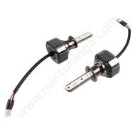 Автолампа-LED (аналог ксенона) H1 ФОТОН (V2) 12/24V 18W 6000K 4000Lm 1-конт SKYWAY комп.2 шт радиато