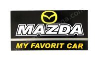 Вставка в номер табличка MAZDA с полосой черная