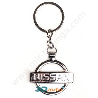 Брелок металлический с большим логотипом NISSAN