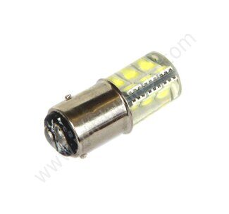 Лампа светодиодная 12v (21/5w) BAY15d 12 SMD 5050 диодов, СИЛИКОН, белая (габариты, стоп-сиг)